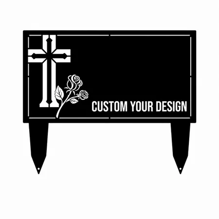 Cross Memorial Stakes - Custom Stickers Now