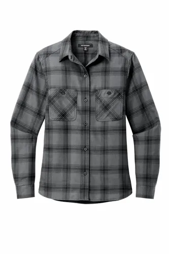 Grey/ Black Open Plaid