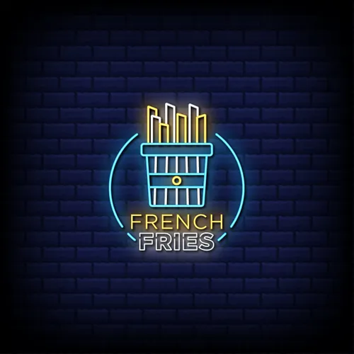French Fries Shop Neon Sign - Custom Stickers Now