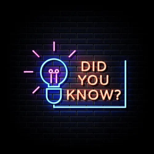 Did You Know Neon Sign - Custom Stickers Now