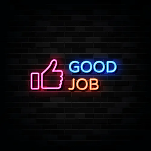 Good Job Neon Sign - Custom Stickers Now