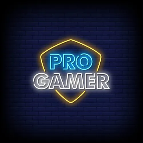 Pro Gamer Neon Sign - Custom Stickers Now