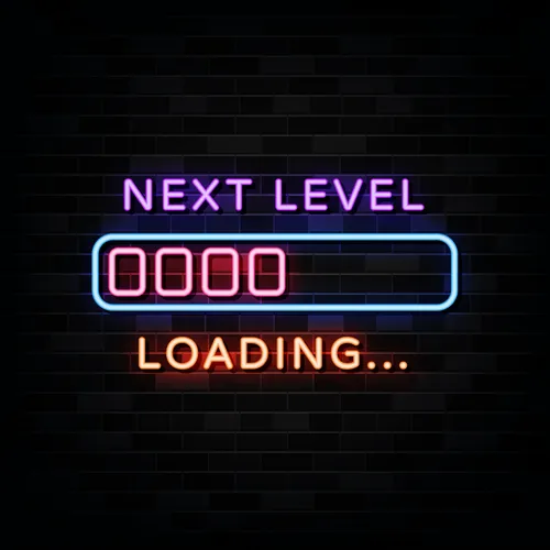 Next Level Neon Sign - Custom Stickers Now