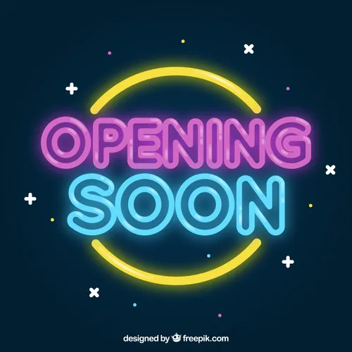 Opening Soon Neon Sign - Custom Stickers Now