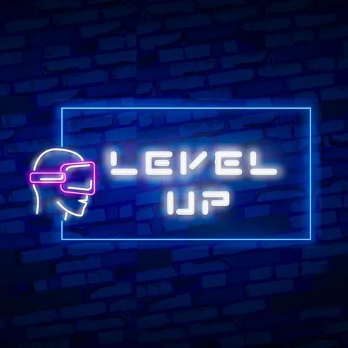 Level Up Neon Sign - Custom Stickers Now