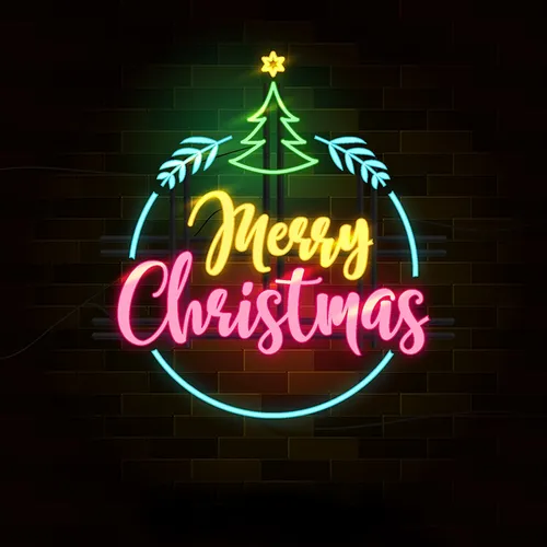 Christmas Neon Sign - Custom Stickers Now
