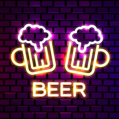 Beer Bar Neon Sign - Custom Stickers Now