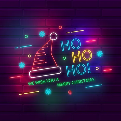 Wishing You a Merry Christmas Neon Sign - Custom Stickers Now