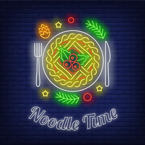 Noodle Time Neon Sign - Custom Stickers Now