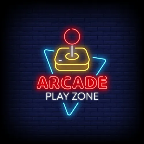 Arcade Play Zone Neon Sign - Custom Stickers Now