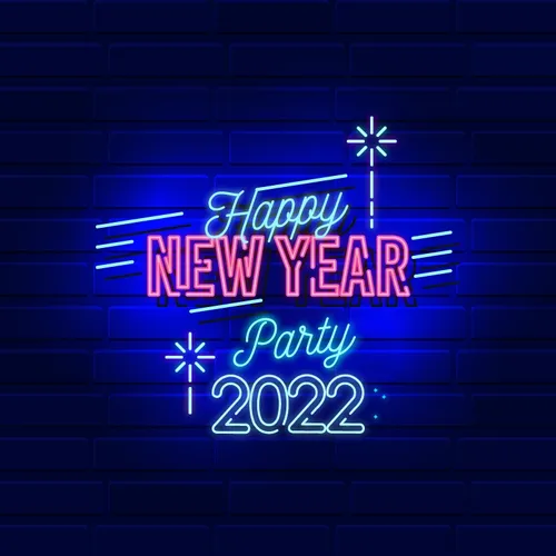New Year Party Neon Sign - Custom Stickers Now