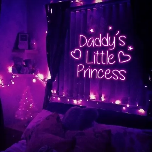 Daddy's Little Princess Neon Sign - Custom Stickers Now