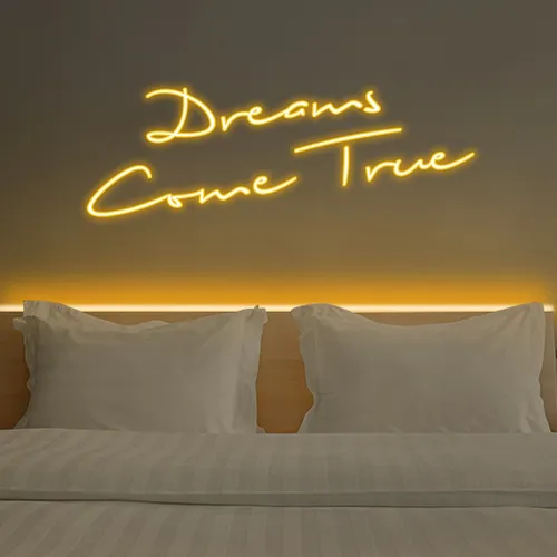 Dreams Come True Neon Sign - Custom Stickers Now