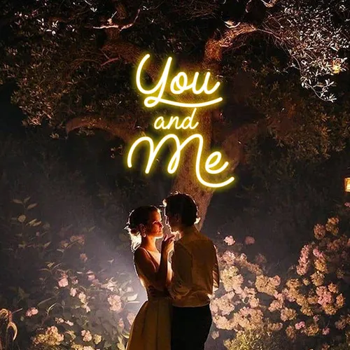 You And Me Neon Sign - Custom Stickers Now
