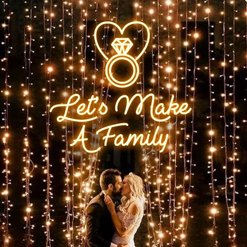 Let's Make A Family Neon Sign - Custom Stickers Now