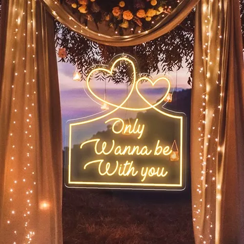 Only Wanna Be With You Neon Sign - Custom Stickers Now