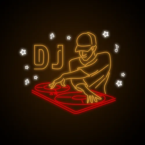 DJ Neon Sign - Custom Stickers Now