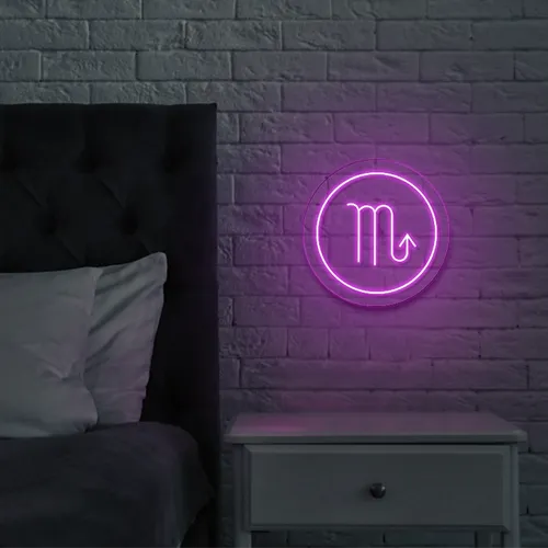 Scorpio Neon Sign - Custom Stickers Now