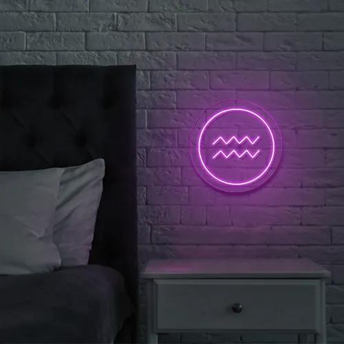 Aquarius  Neon Sign - Custom Stickers Now