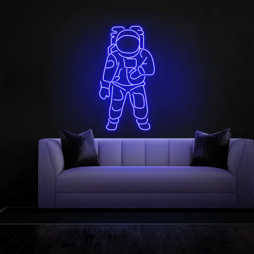 Astronaut Neon Sign - Custom Stickers Now