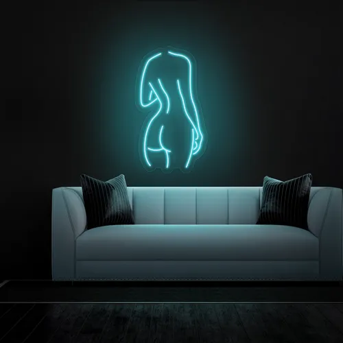 Sexy Silhouette Neon Sign - Custom Stickers Now
