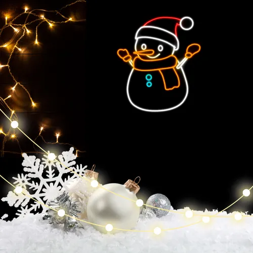 Olaf The Snowman Neon Sign - Custom Stickers Now