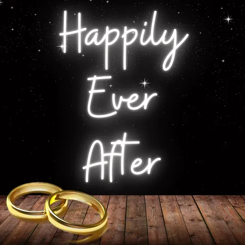 Happily Ever After Neon Sign - Custom Stickers Now