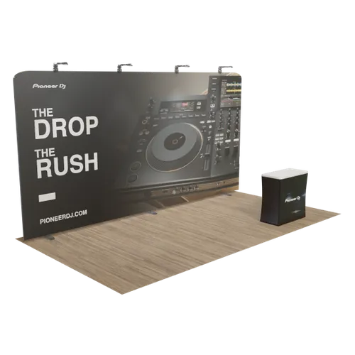 Custom Zip Up Trade Show Display 20' x 10' - Custom Stickers Now