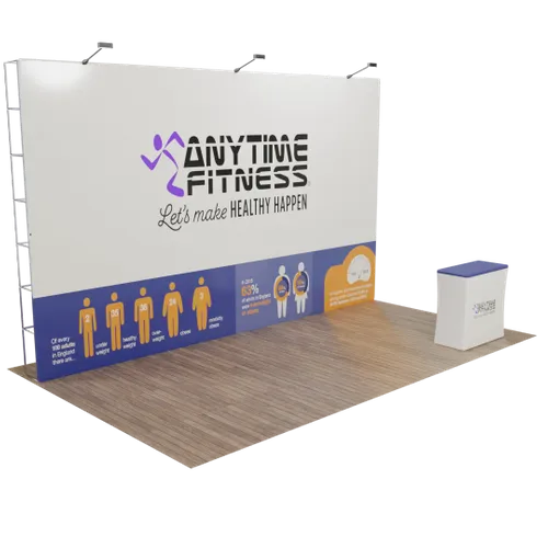Custom Pop Up Trade Show Display 20' x 10' - Custom Stickers Now