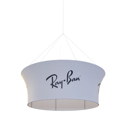 Custom Tapered Circle Personalized Trade Show Hanging Signs - Custom Stickers Now