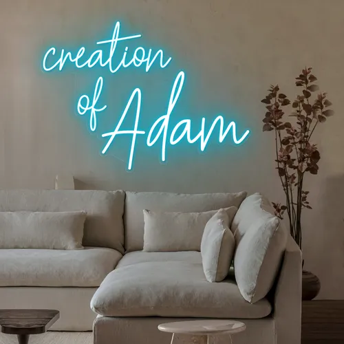 Creation Of Adam Neon Sign - Custom Stickers Now