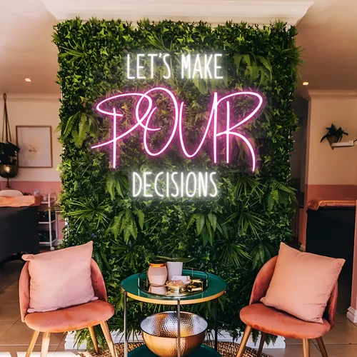 Let's Make Pour Decisions Neon Signs - Custom Stickers Now
