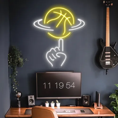 Ball Toss Neon Sign - Custom Stickers Now