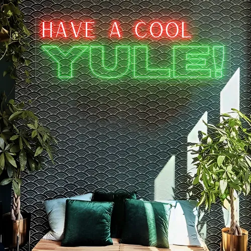 Have a Cool Yule! Neon Sign - Custom Stickers Now