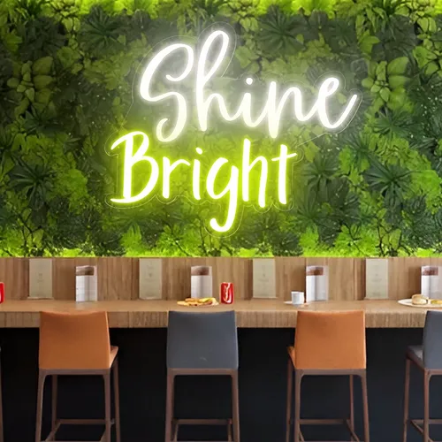 Shine Bright Neon Sign - Custom Stickers Now