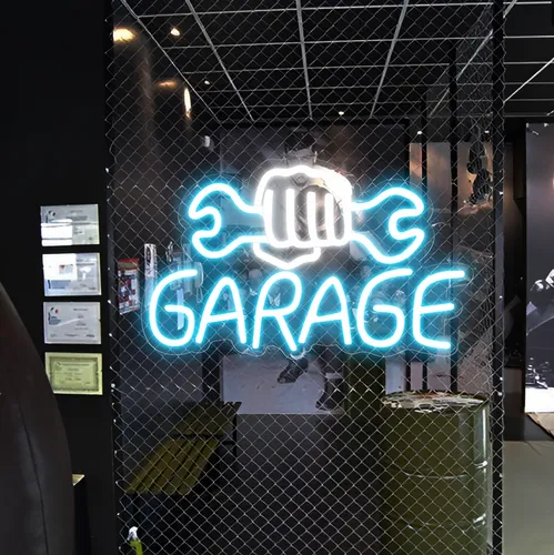 Garage Neon Sign - Custom Stickers Now