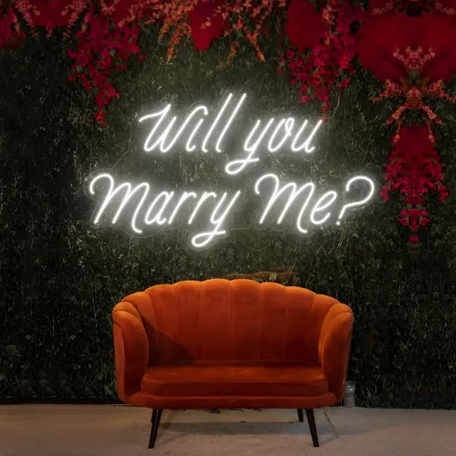 Will You Marry Me LED Neon Sign - Custom Stickers Now