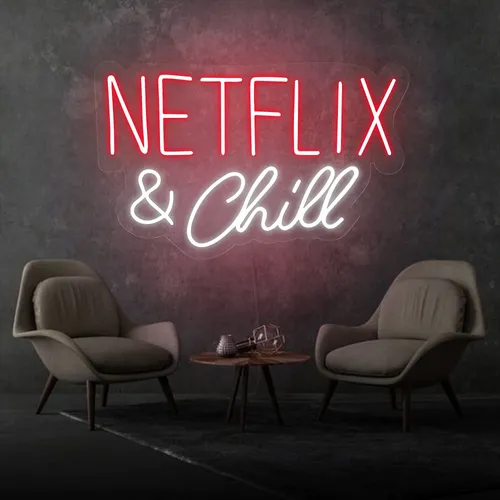 Netflix and Chill Neon Sign - Custom Stickers Now