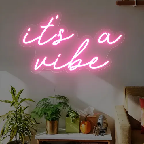 It's a Vibe Neon Sign - Custom Stickers Now