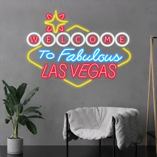 Welcome to Fabulous Las Vegas Neon Sign - Custom Stickers Now