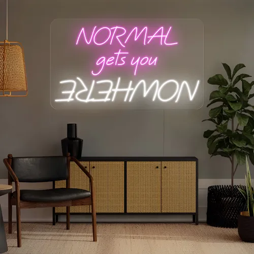 Normal Gets You Nowhere Neon Sign - Custom Stickers Now