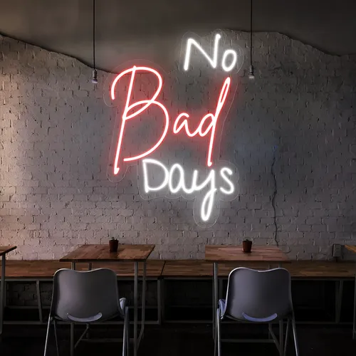 No Bad Days Neon Sign - Custom Stickers Now