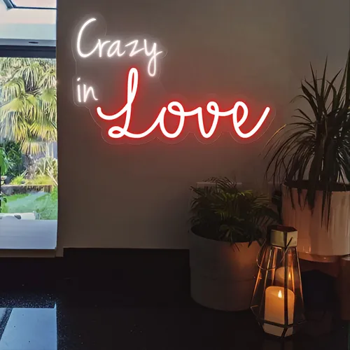Crazy In Love Neon Sign - Custom Stickers Now
