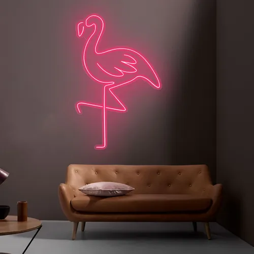Flamingo Neon Light - Custom Stickers Now