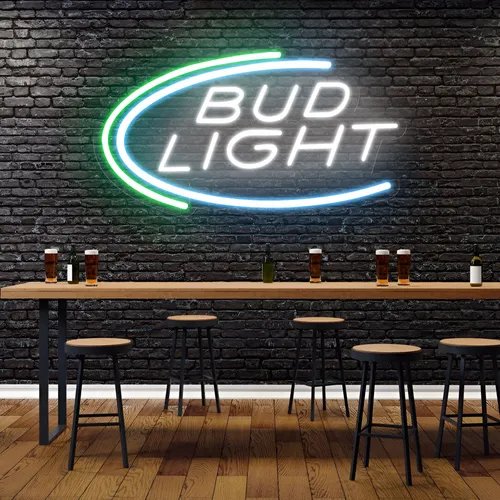 Bud Light Neon Sign - Custom Stickers Now