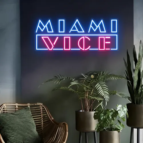 Miami Vice Neon Signs - Custom Stickers Now