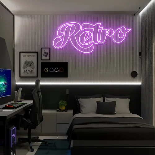 Retro Neon Signs - Custom Stickers Now