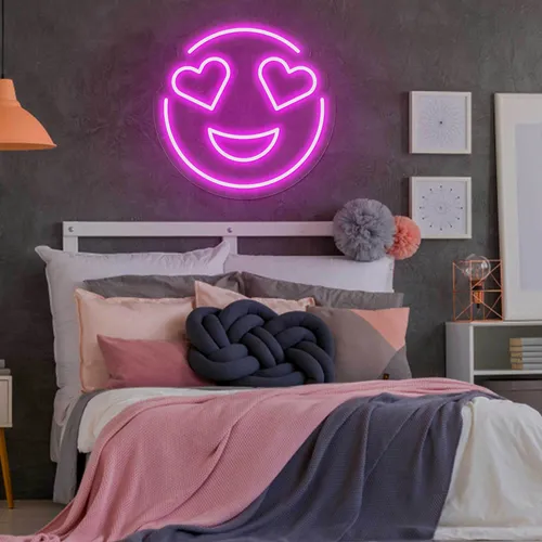 In Love Emoji Neon Sign
