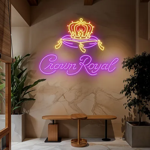 Crown Royal Neon Sign - Custom Stickers Now