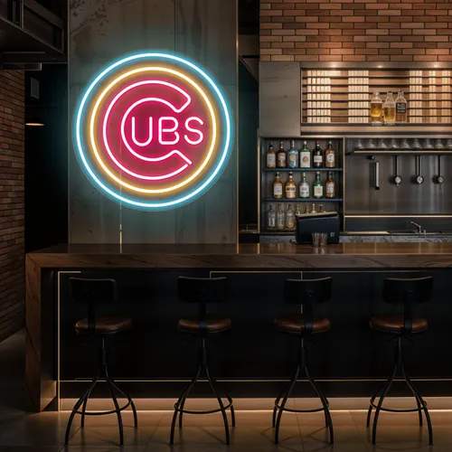 Cubs Neons Sign - Custom Stickers Now